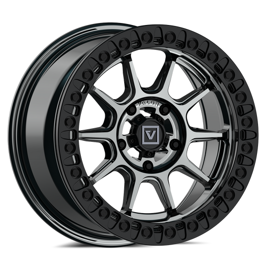 V18 Beadlock UTV Wheel Hyper Black - Valor Offroad