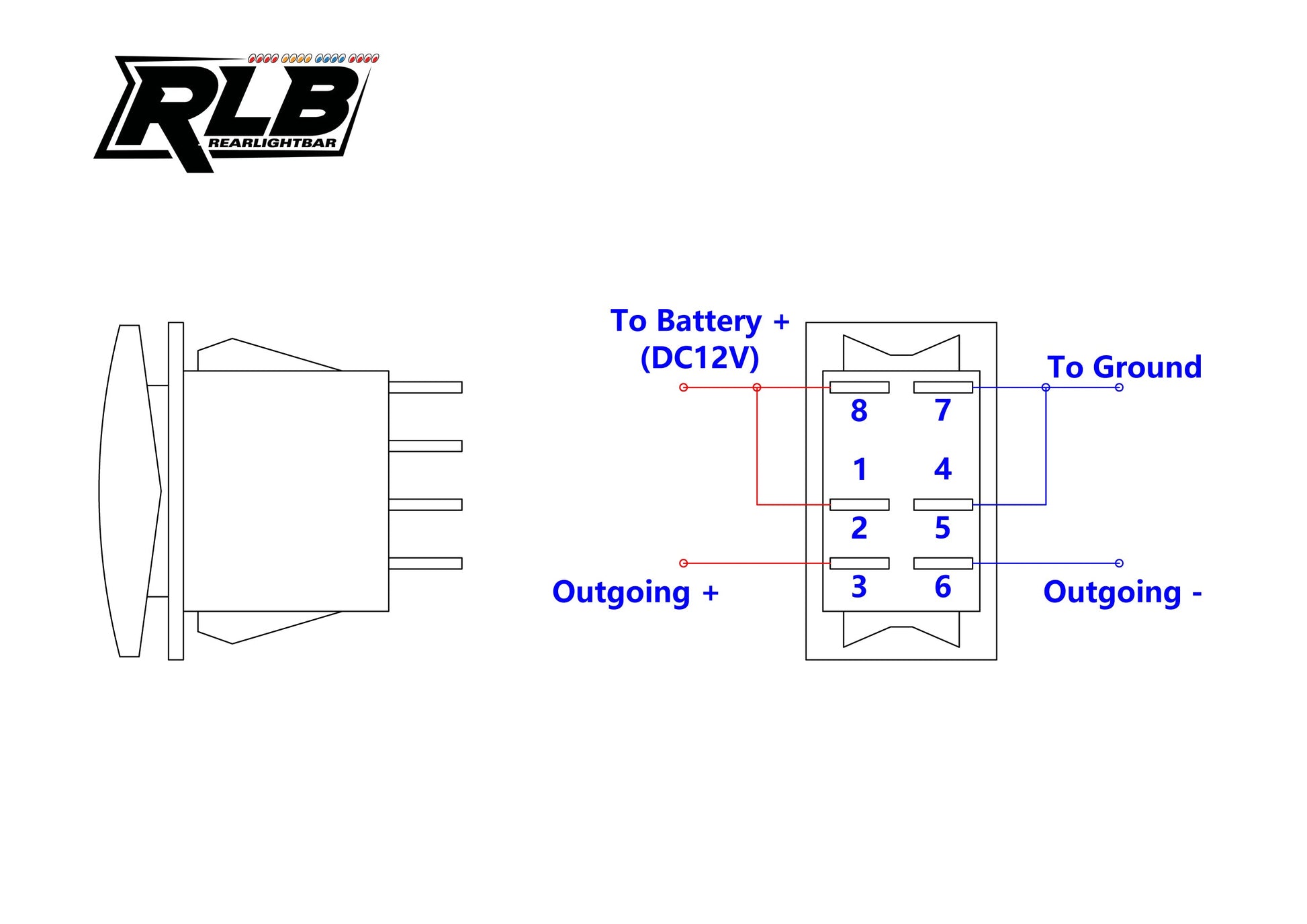 RLB ON/OFF Rocker Switch RLB Motorsports
