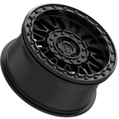 Valor Offroad satin black V08 dual drill beadlock UTV wheel