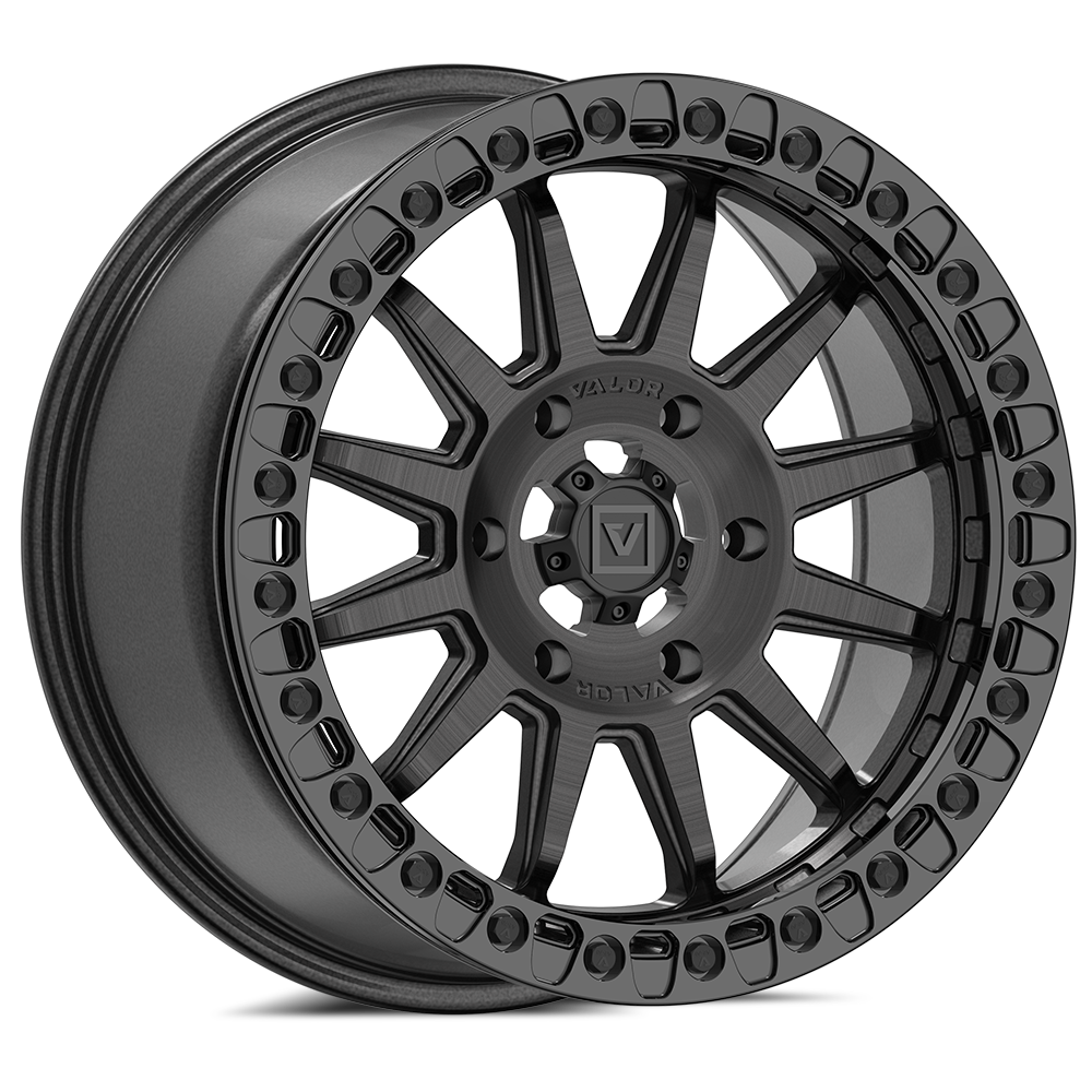 V09 Brushed Charcoal UTV Beadlock - Valor Offroad