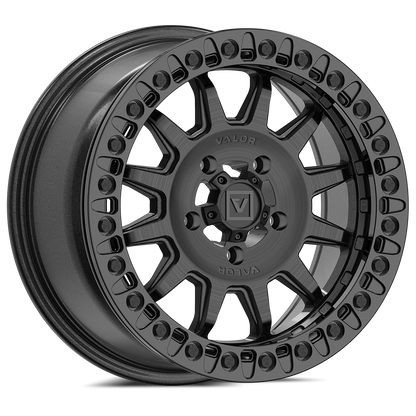 V09 Brushed Charcoal UTV Beadlock - Valor Offroad